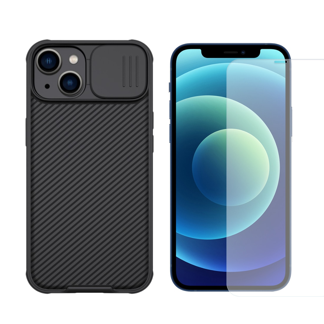 iPhone 14 Kit med CamShield Skal och Skärmskydd