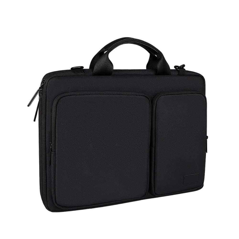 Laptopväska med axelrem & förvaring 16" svart