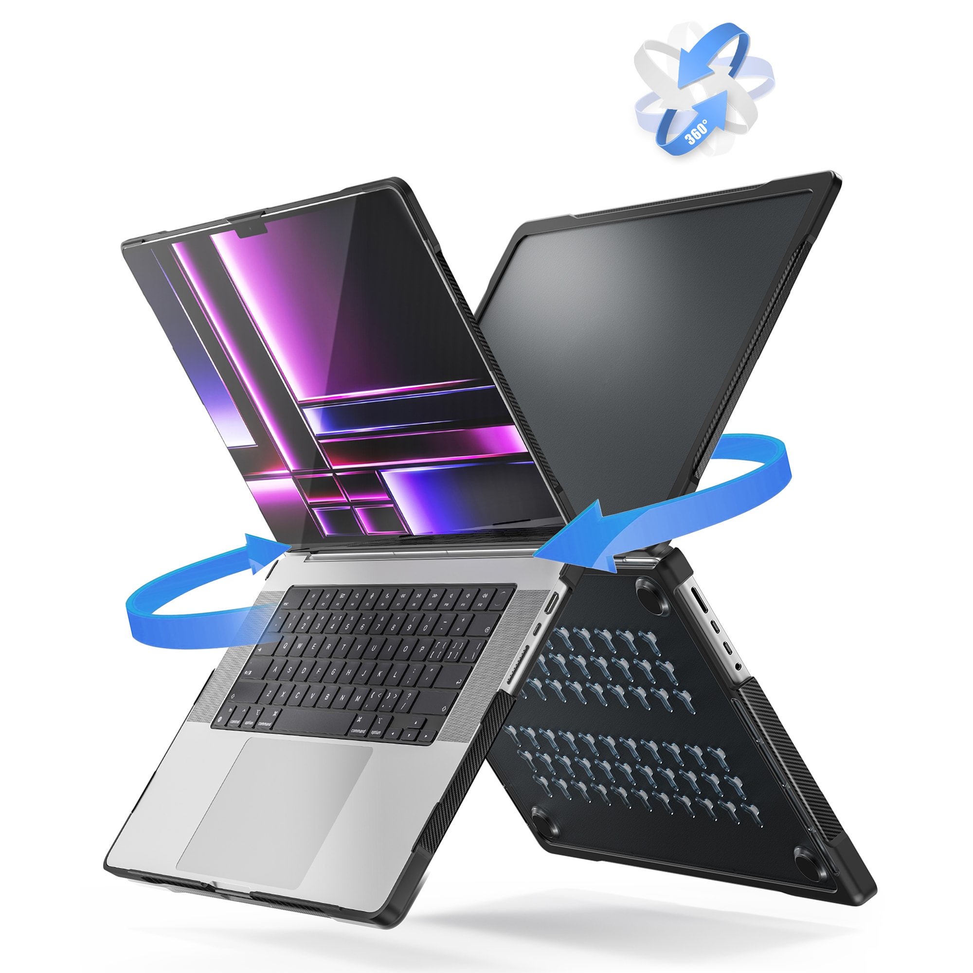 Stöttåligt Skal Apple MacBook Pro 16 2024 Svart