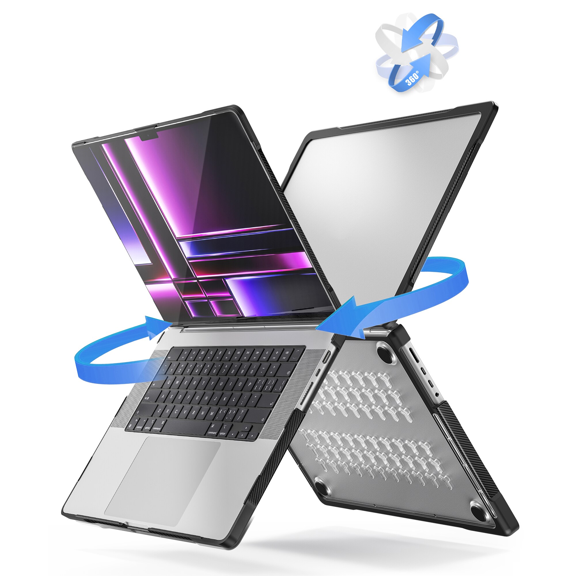 Stöttåligt Skal Apple MacBook Pro 16 2023 Genomskinlig