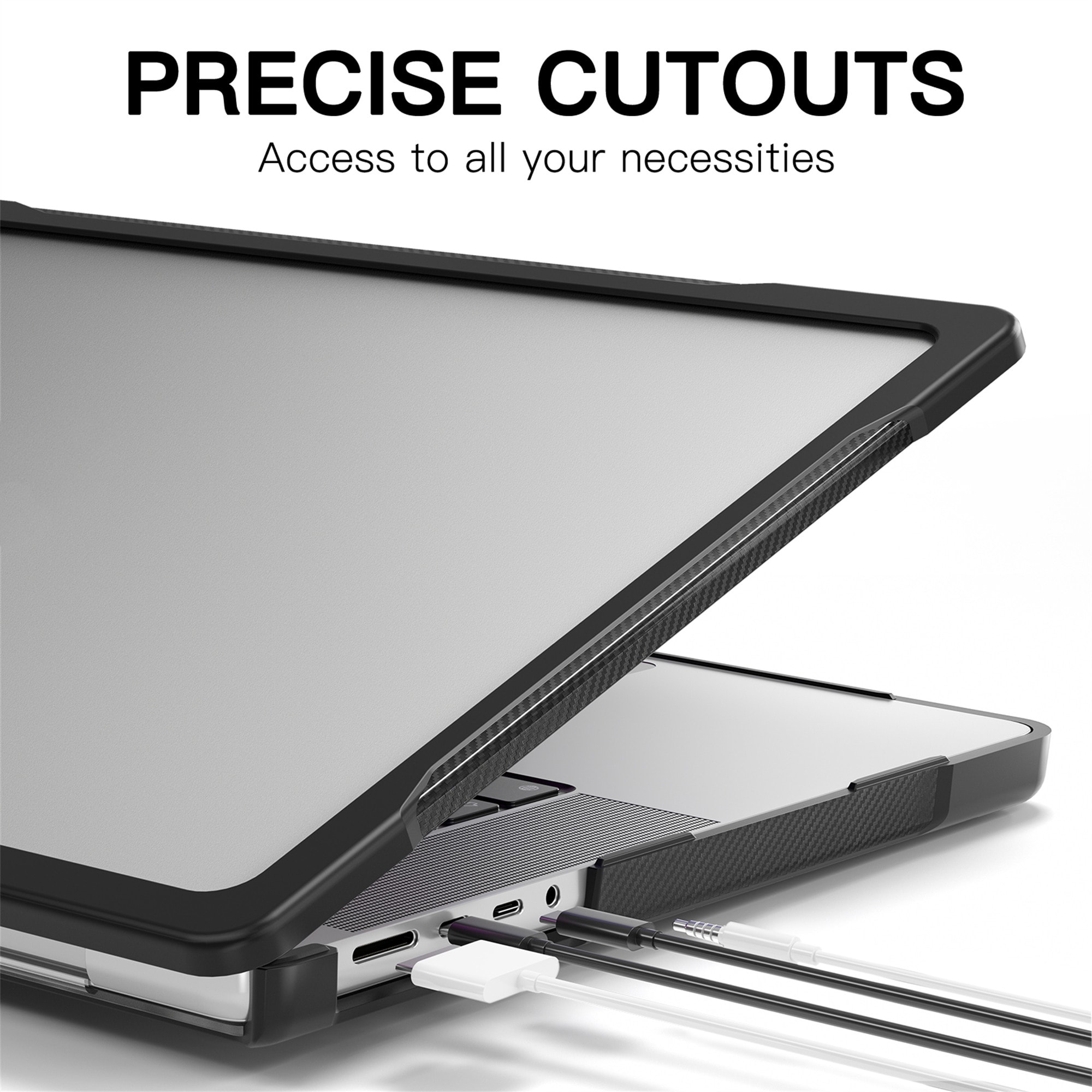 Stöttåligt Skal Apple MacBook Pro 14 2024 Genomskinlig