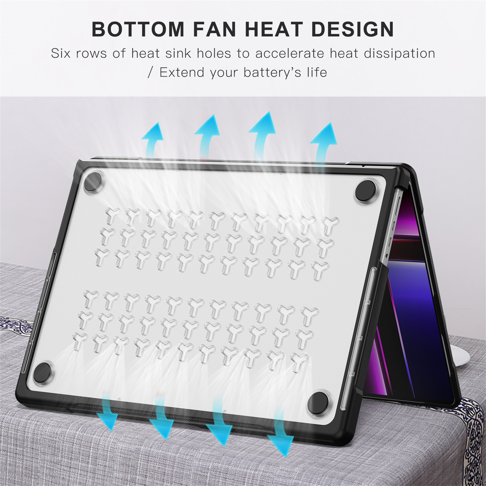 Stöttåligt Skal Apple MacBook Pro 14 2024 Genomskinlig