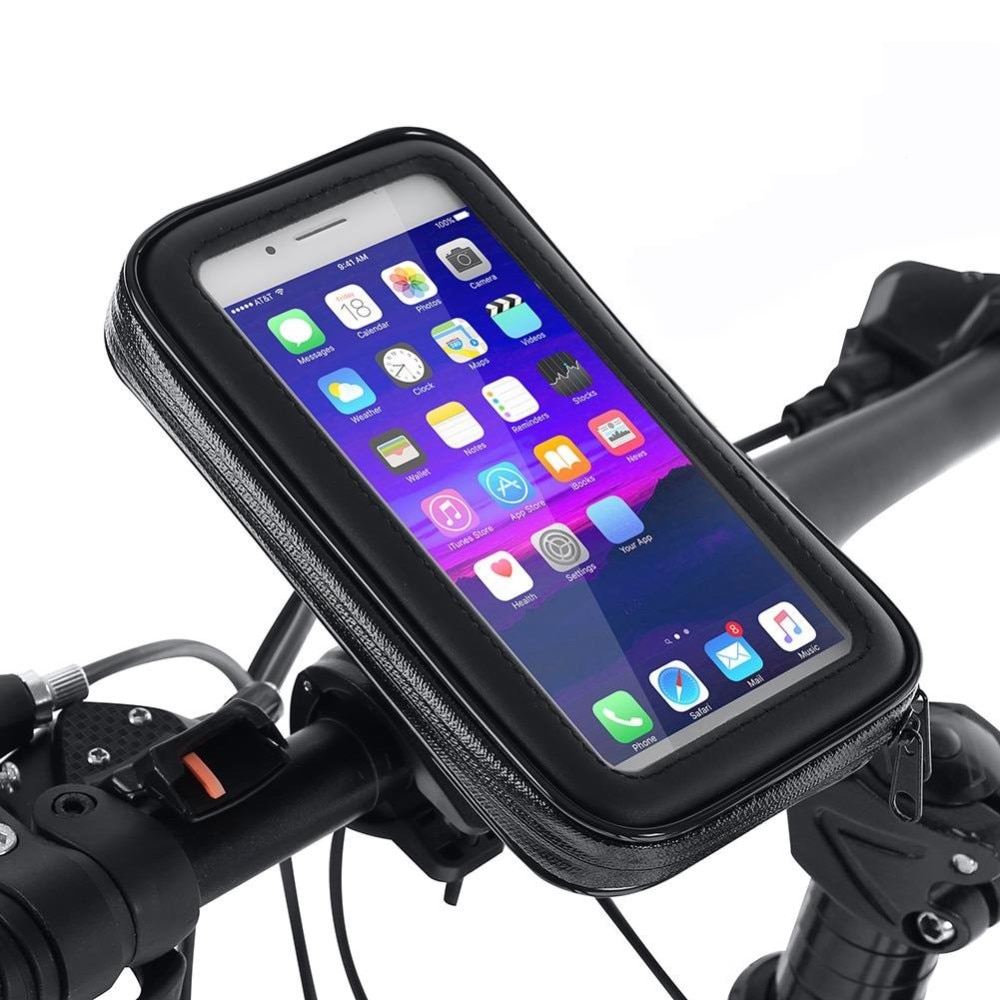 Vattentät mobilhållare för cykel/motorcykel XXL svart
