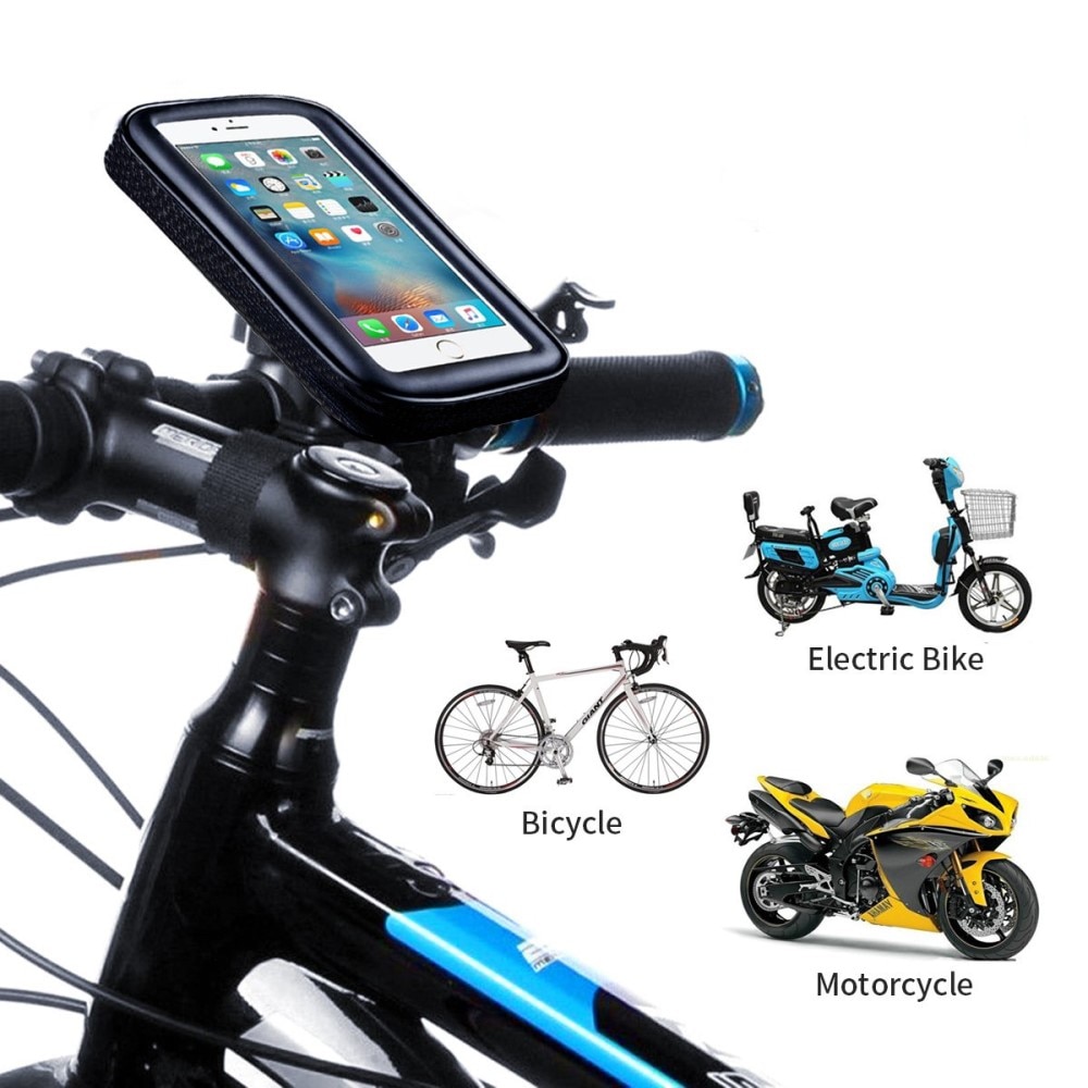 Vattentät mobilhållare för cykel/motorcykel XL svart