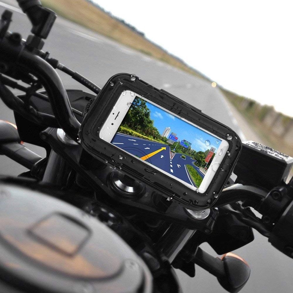Vattentät mobilhållare för cykel/motorcykel XL svart