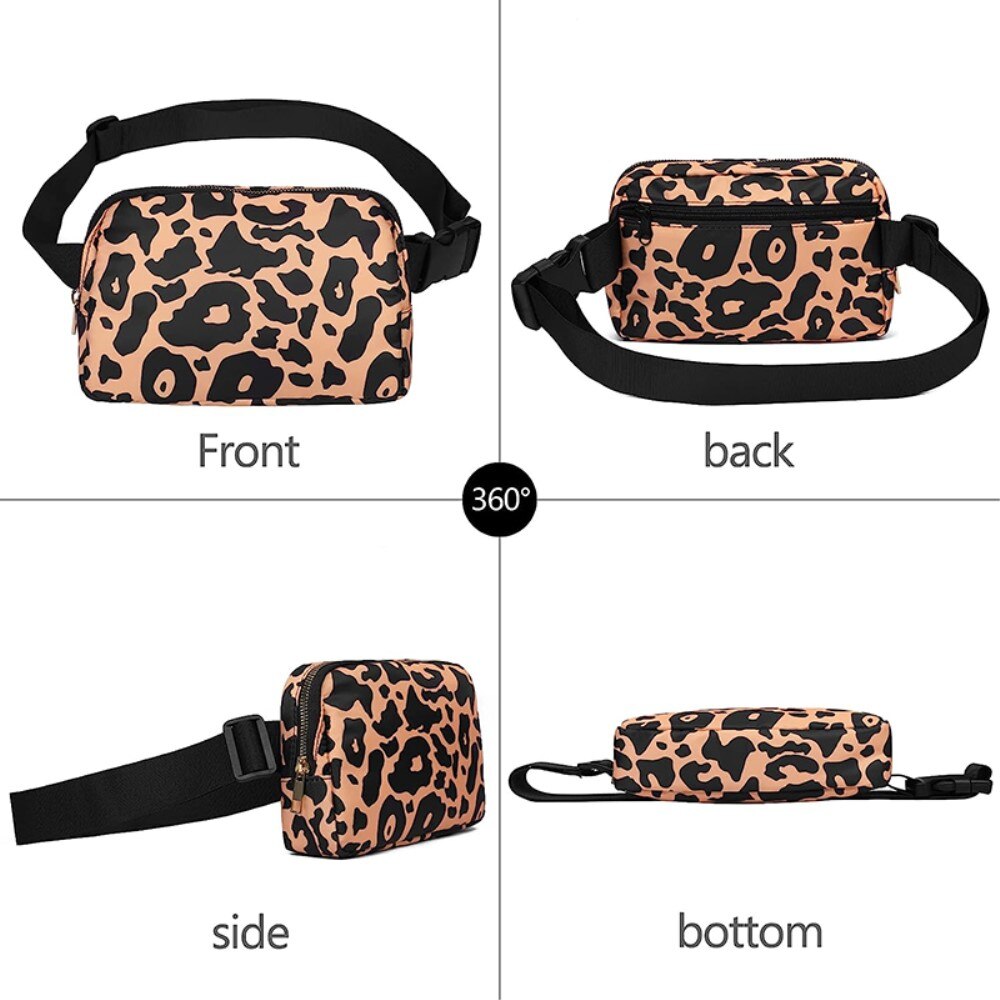 Crossbody Väska Nylon leopard