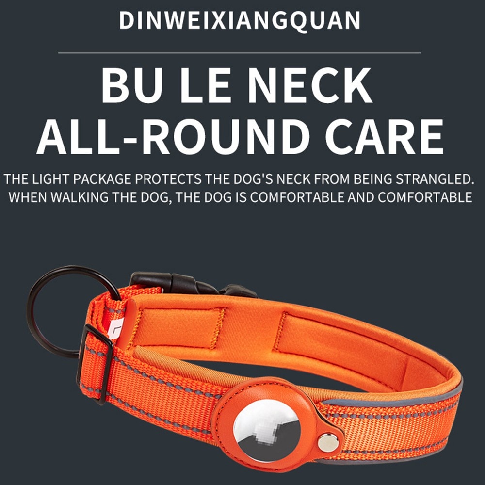 Apple AirTag Hundhalsband med Reflex S svart