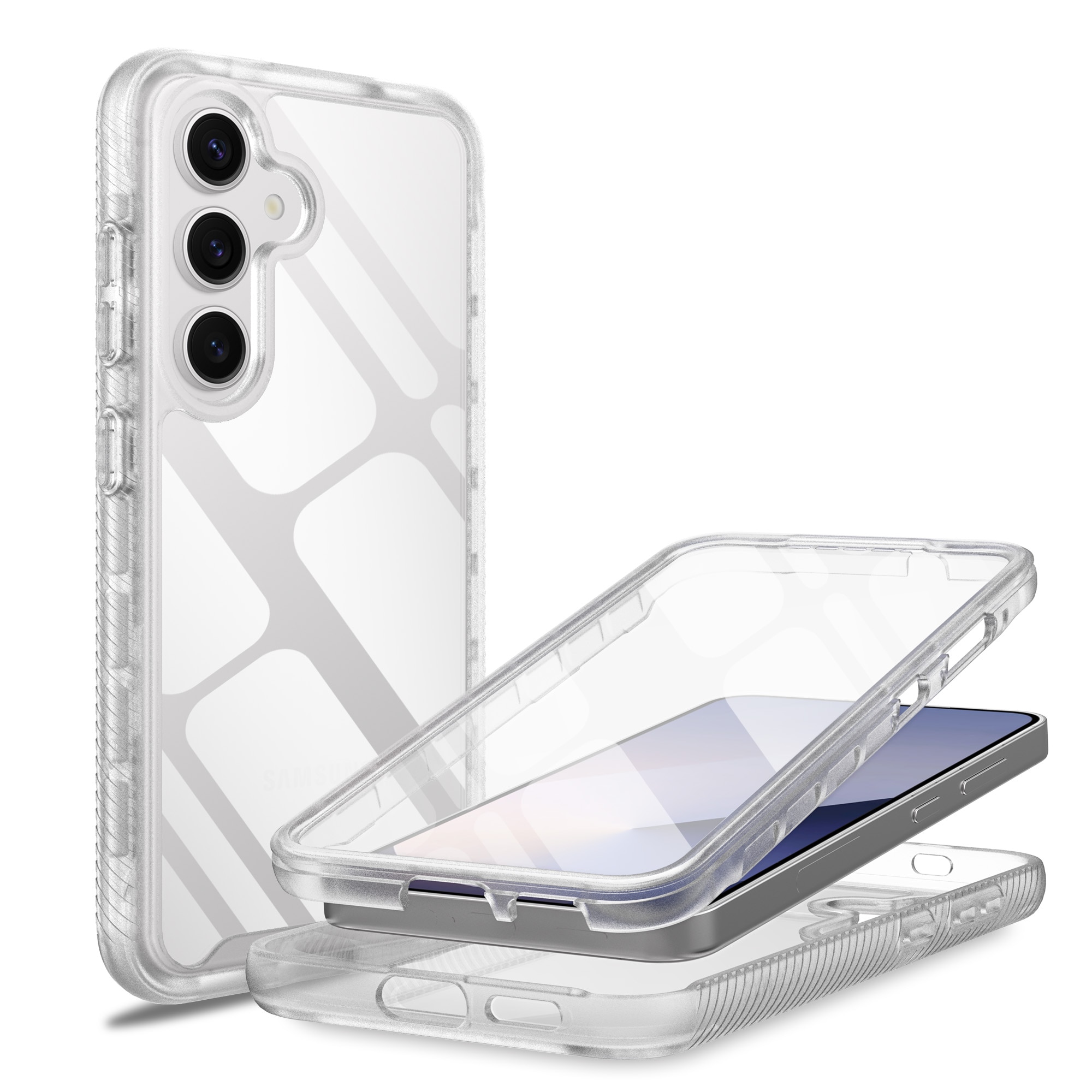 Full Protection Case Samsung Galaxy S25 Plus Genomskinlig
