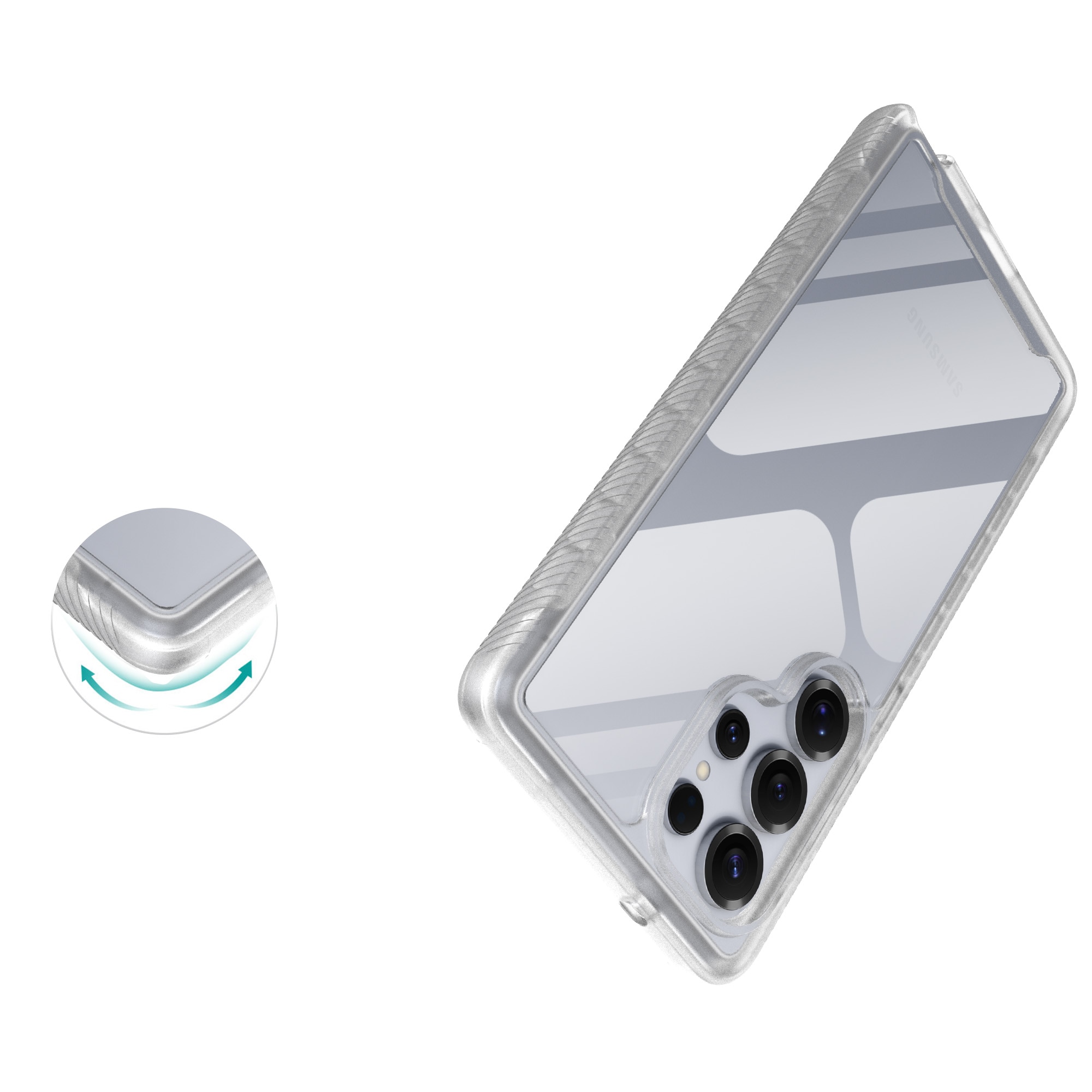 Full Protection Case Samsung Galaxy S25 Ultra Genomskinlig