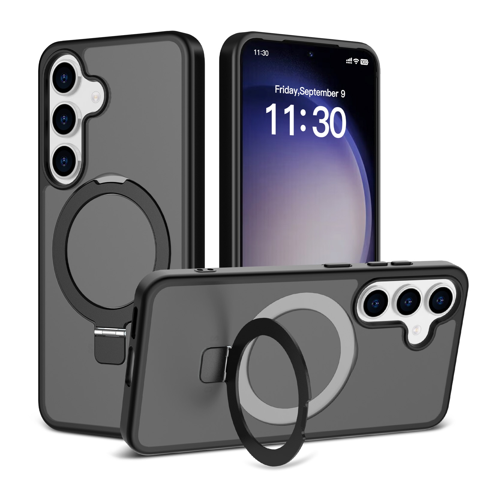 Hybridskal Magnetic Ring Samsung Galaxy S24 Svart