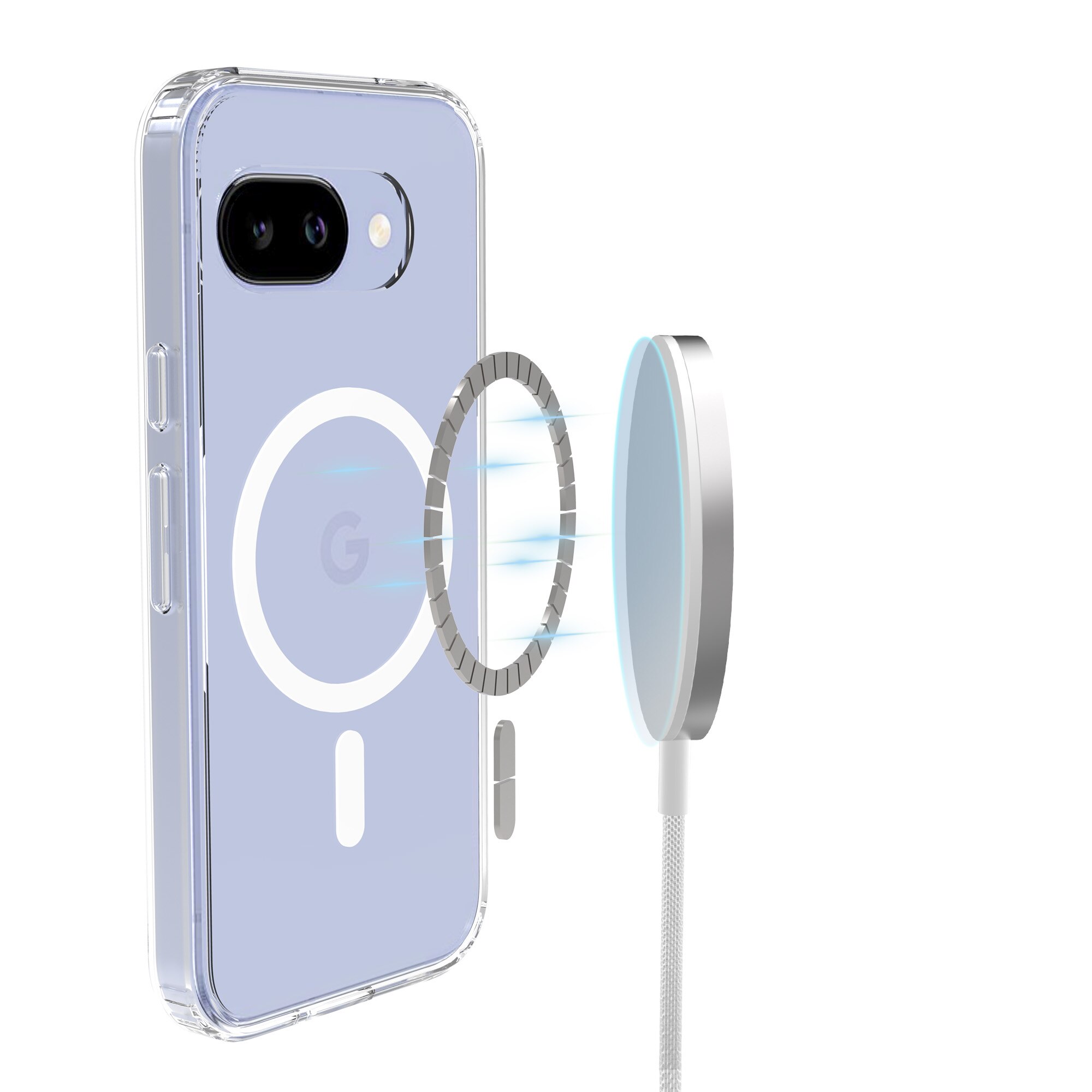 Hybridskal MagSafe Google Pixel 9a transparent