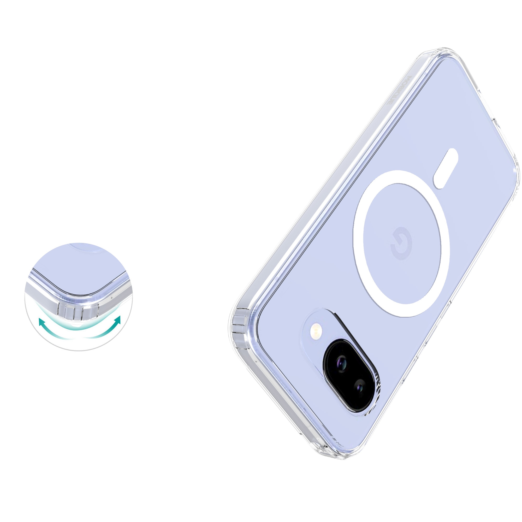Hybridskal MagSafe Google Pixel 9a transparent