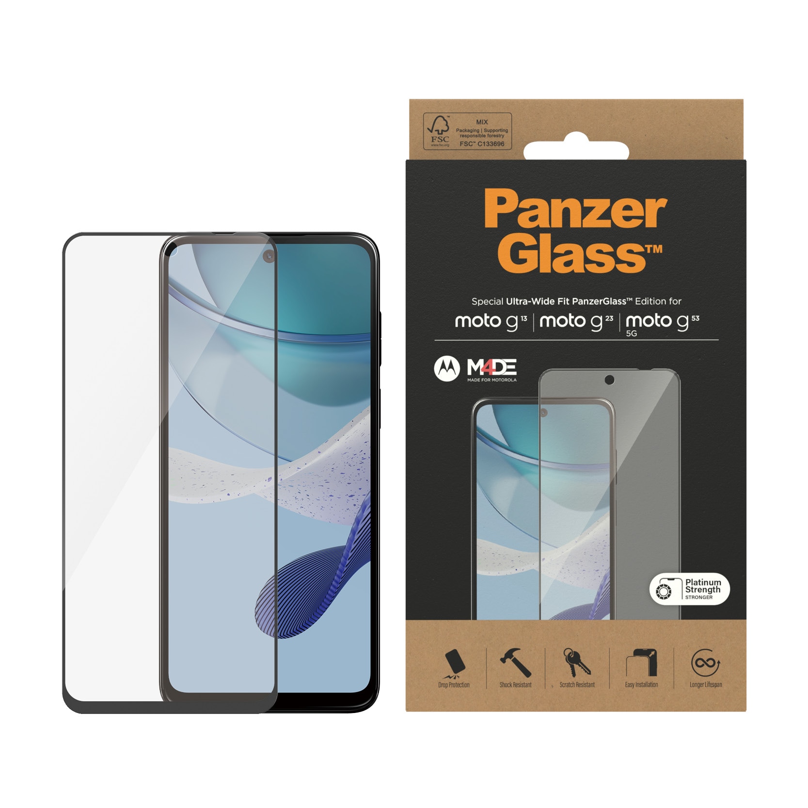 Motorola Moto G13/G23/G53 Screen Protector Ultra Wide Fit