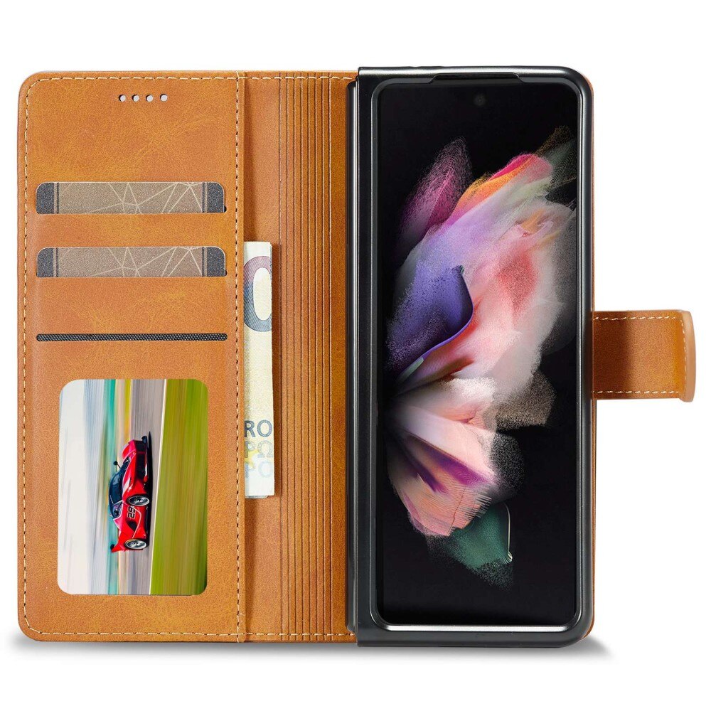 Plånboksfodral Samsung Galaxy Z Fold 4 Cognac