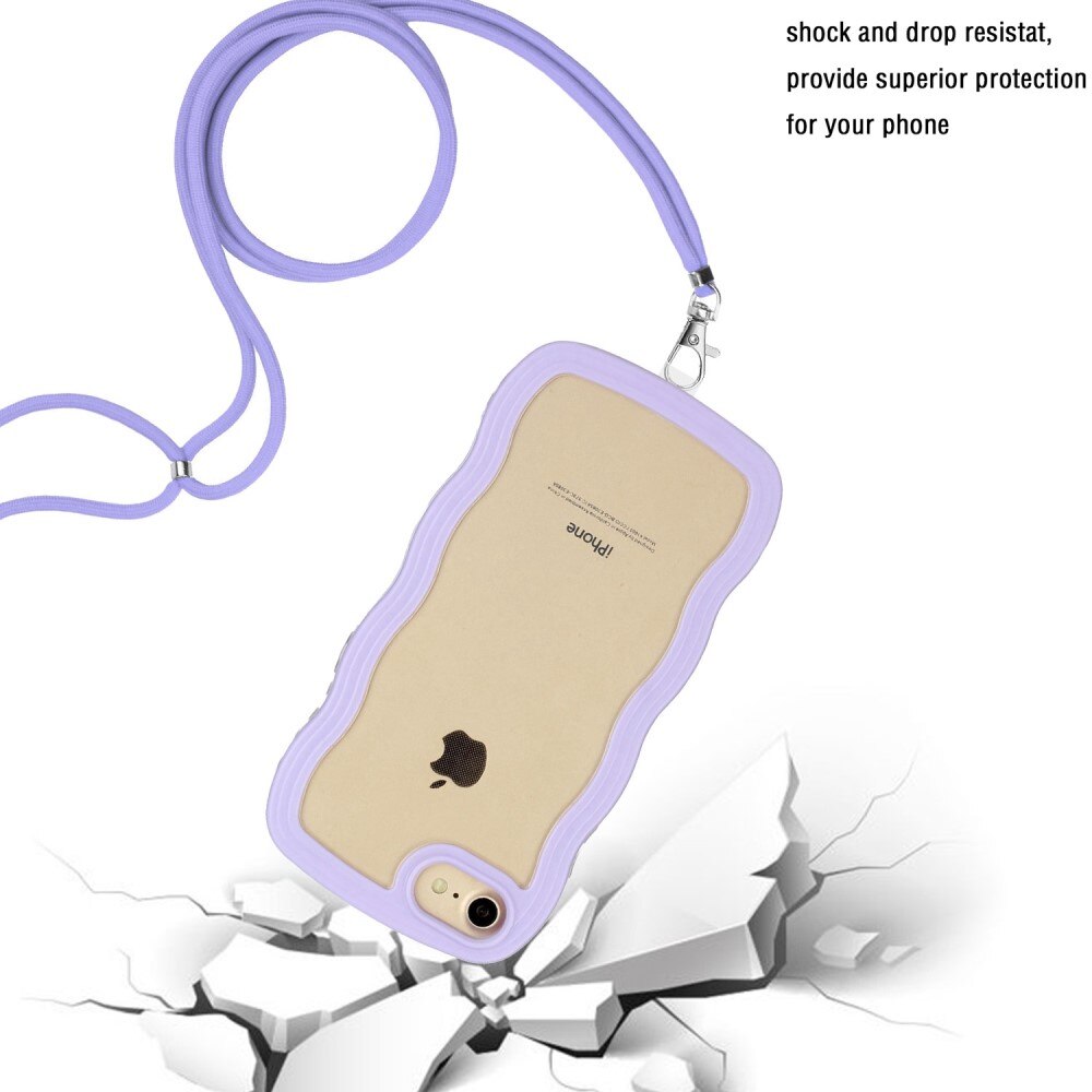 Wavy Edge Skal Halsband iPhone SE (2022) lila