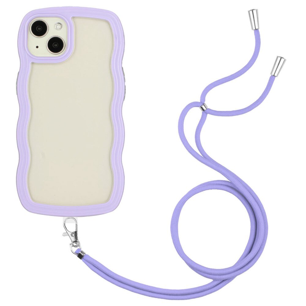 Wavy Edge Skal Halsband iPhone 13 lila