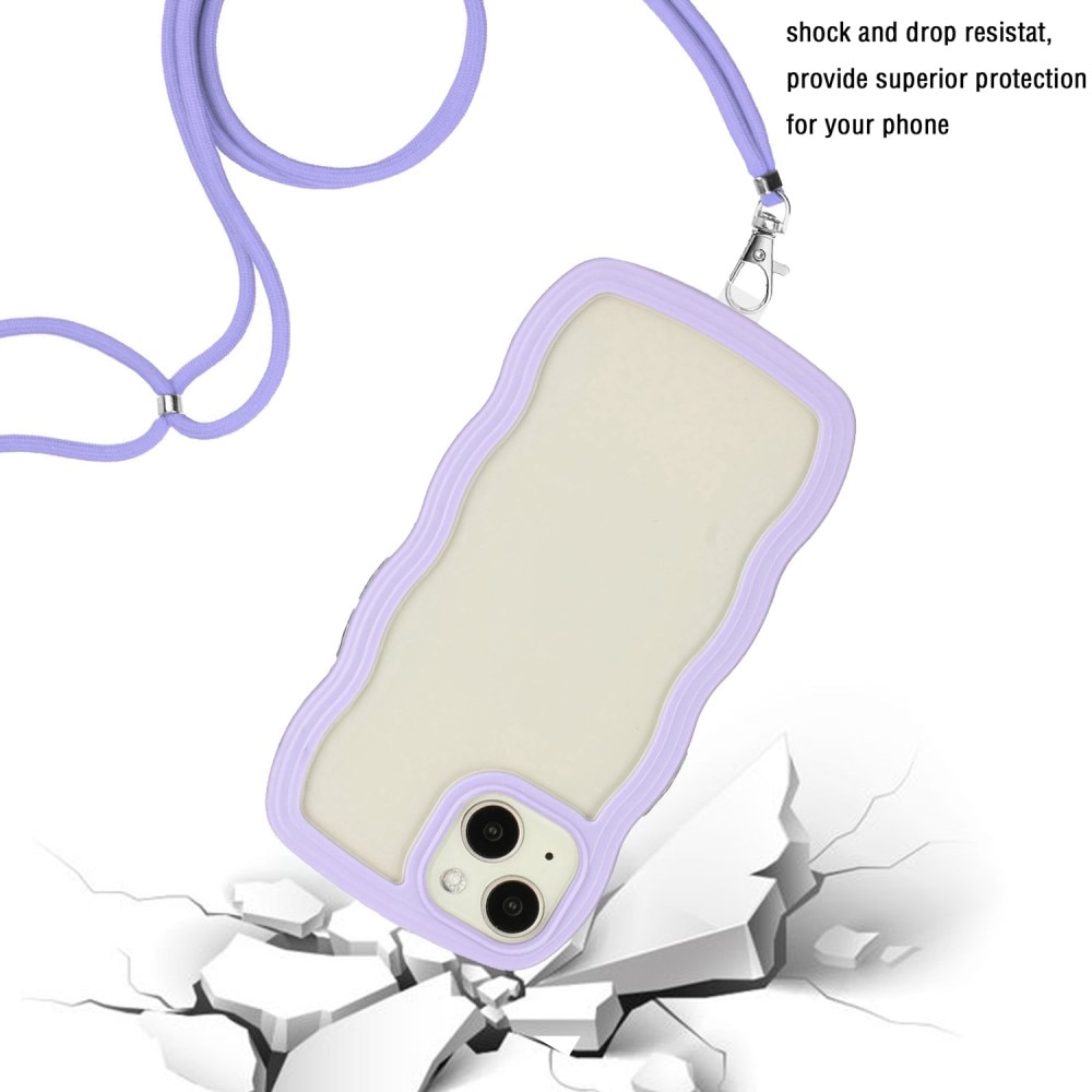 Wavy Edge Skal Halsband iPhone 13 lila
