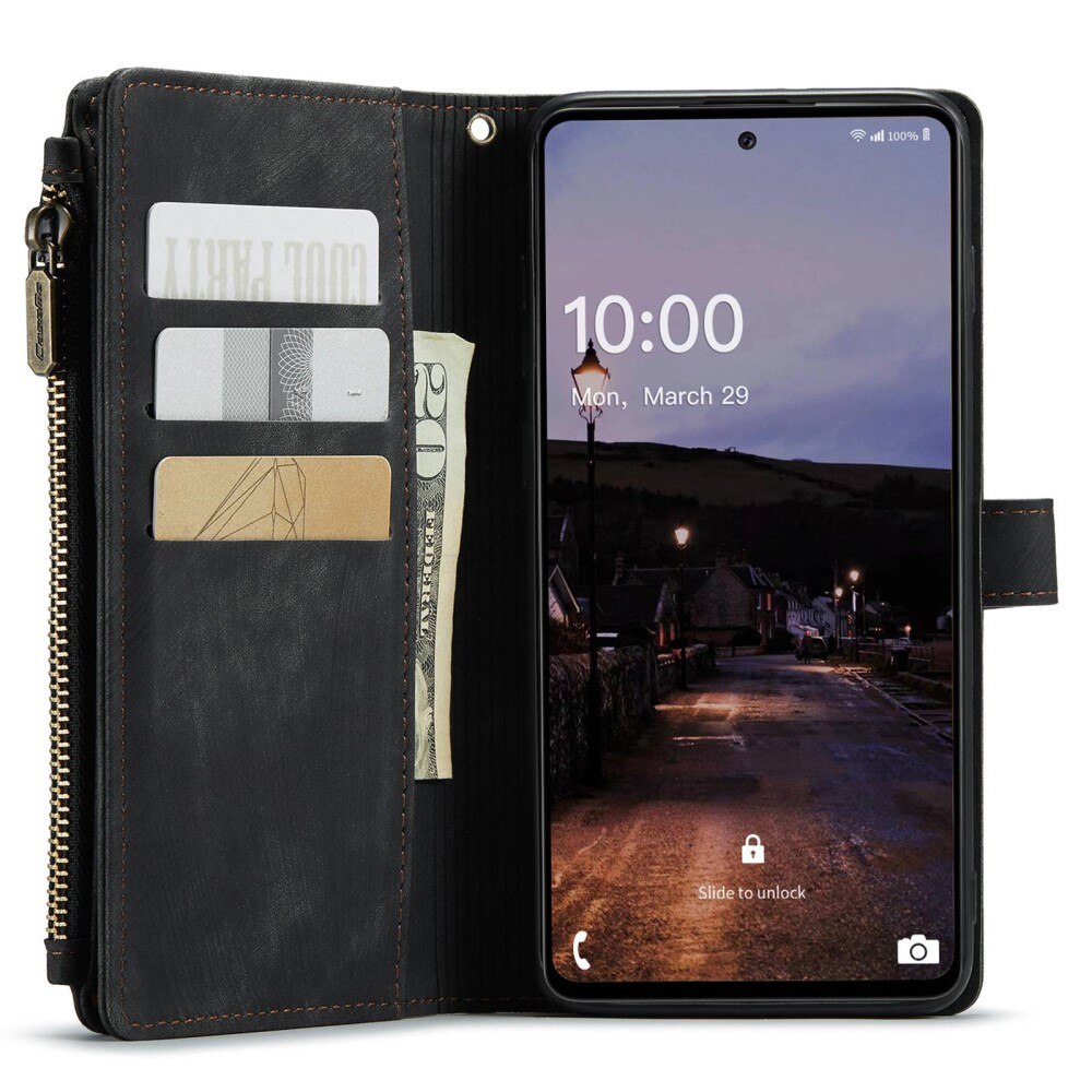 Zipper Plånboksfodral Samsung Galaxy A33 Svart