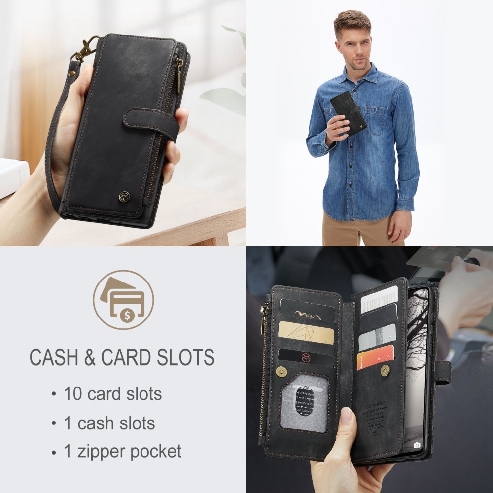 Zipper Plånboksfodral Samsung Galaxy A53 Svart