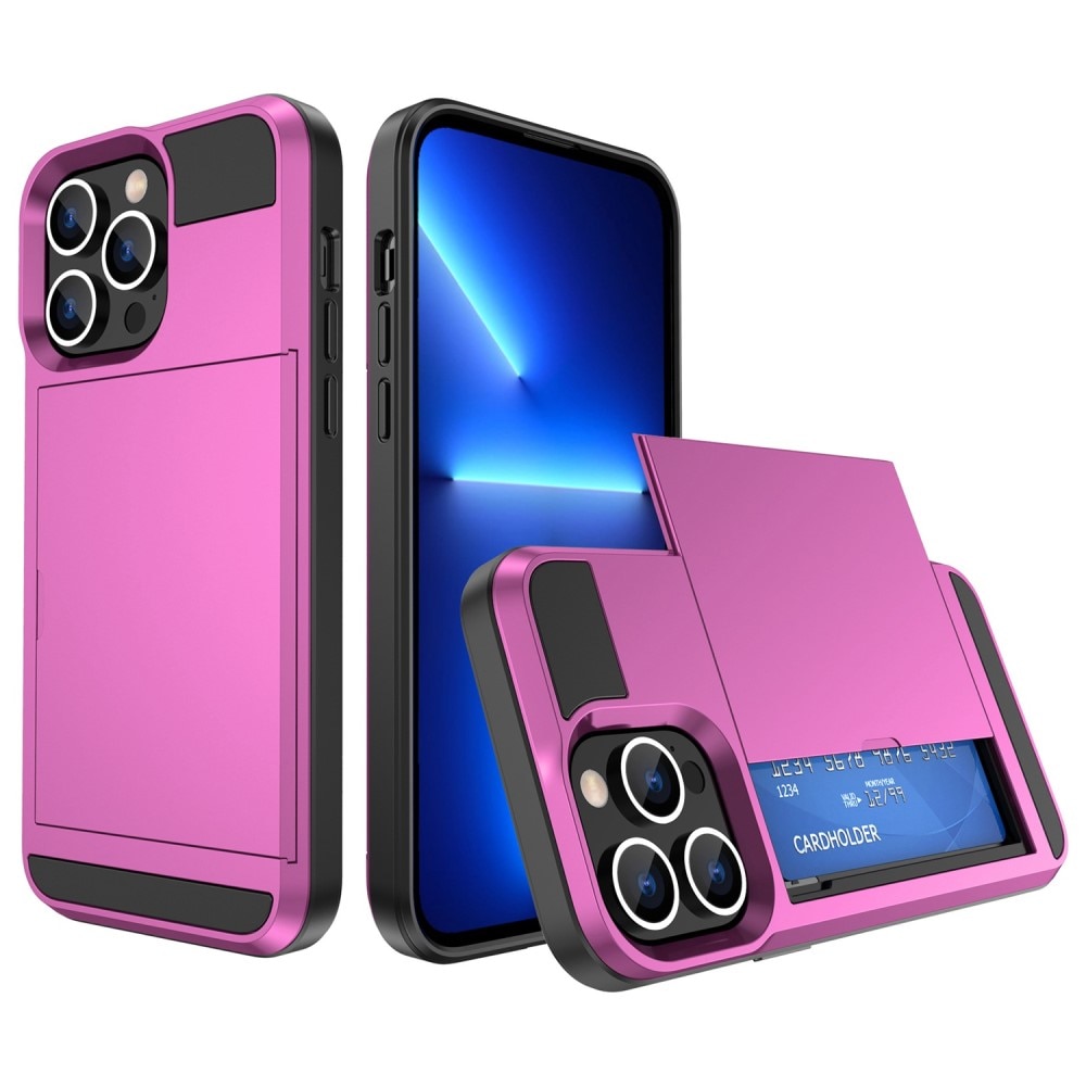 Skal Kortfack iPhone 14 Pro Max rosa