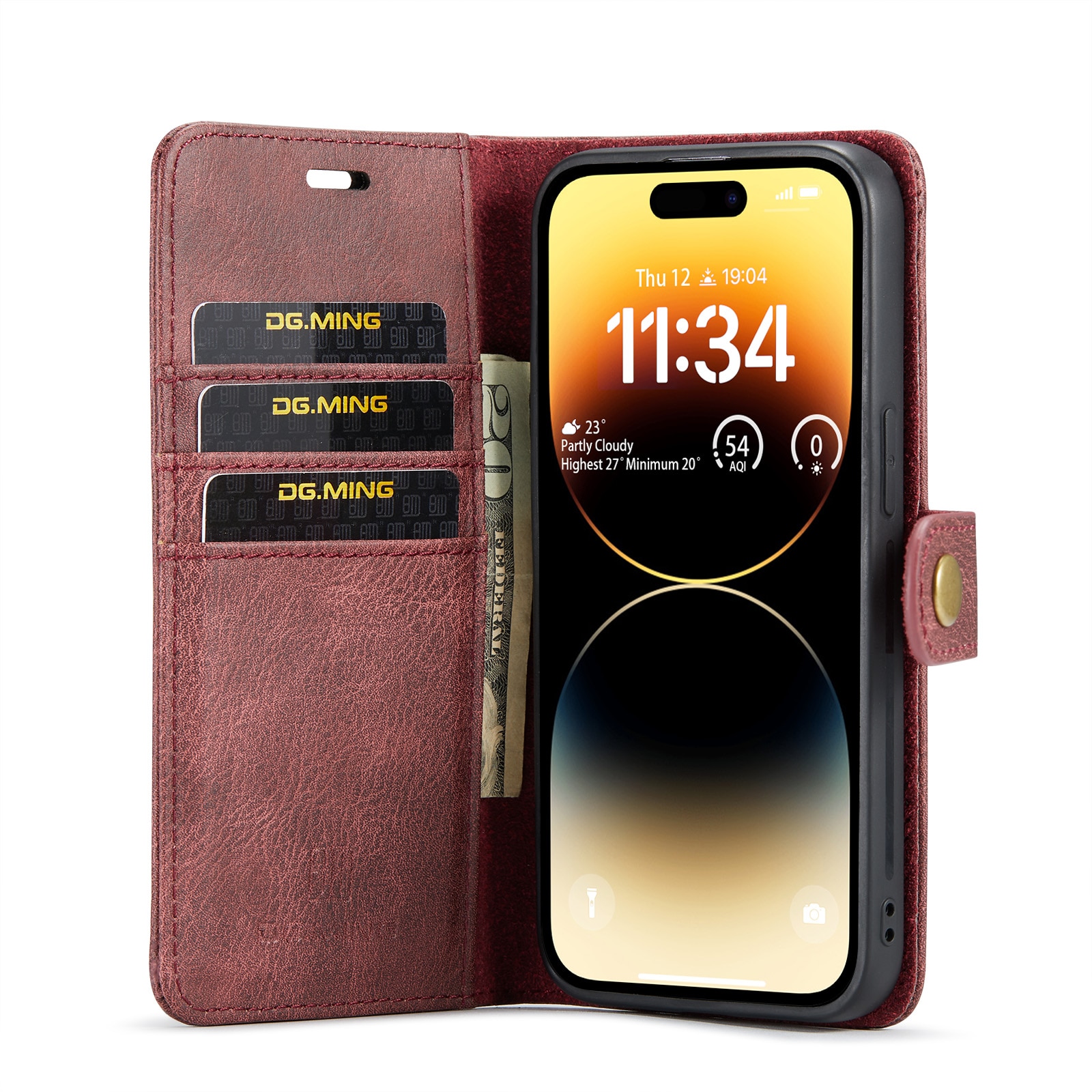 Magnet Wallet iPhone 15 Pro Red