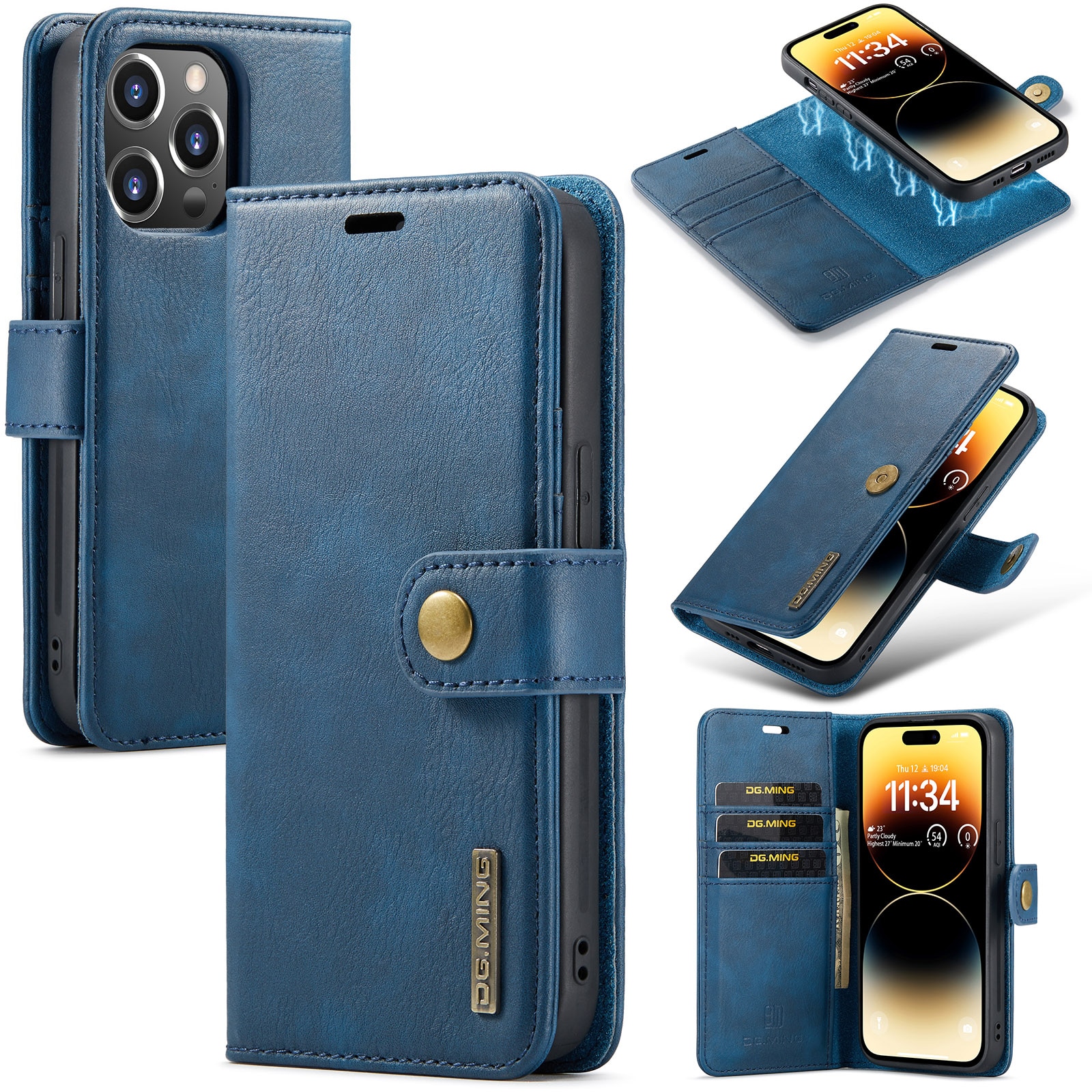 Magnet Wallet iPhone 15 Pro Blue