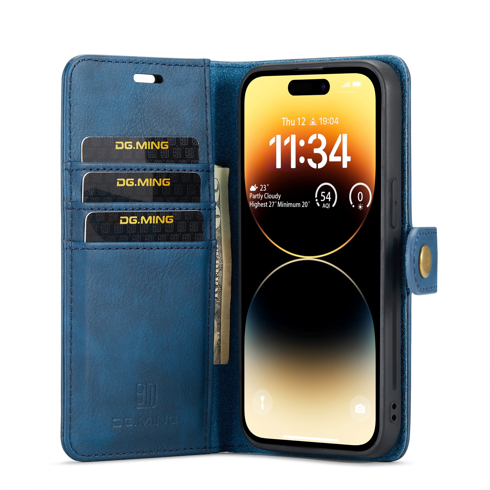 Magnet Wallet iPhone 14 Pro Max Blue