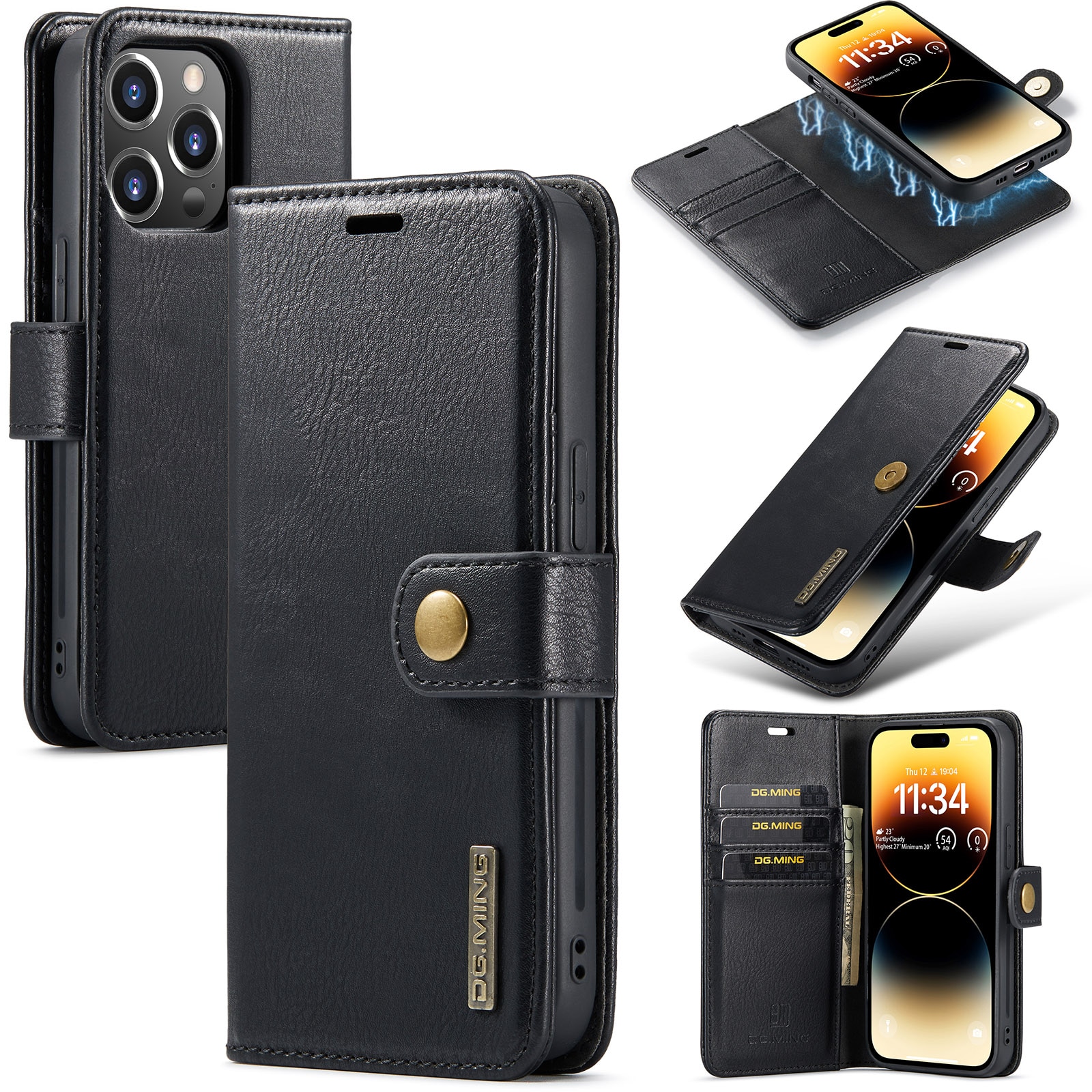 Magnet Wallet iPhone 15 Pro Black