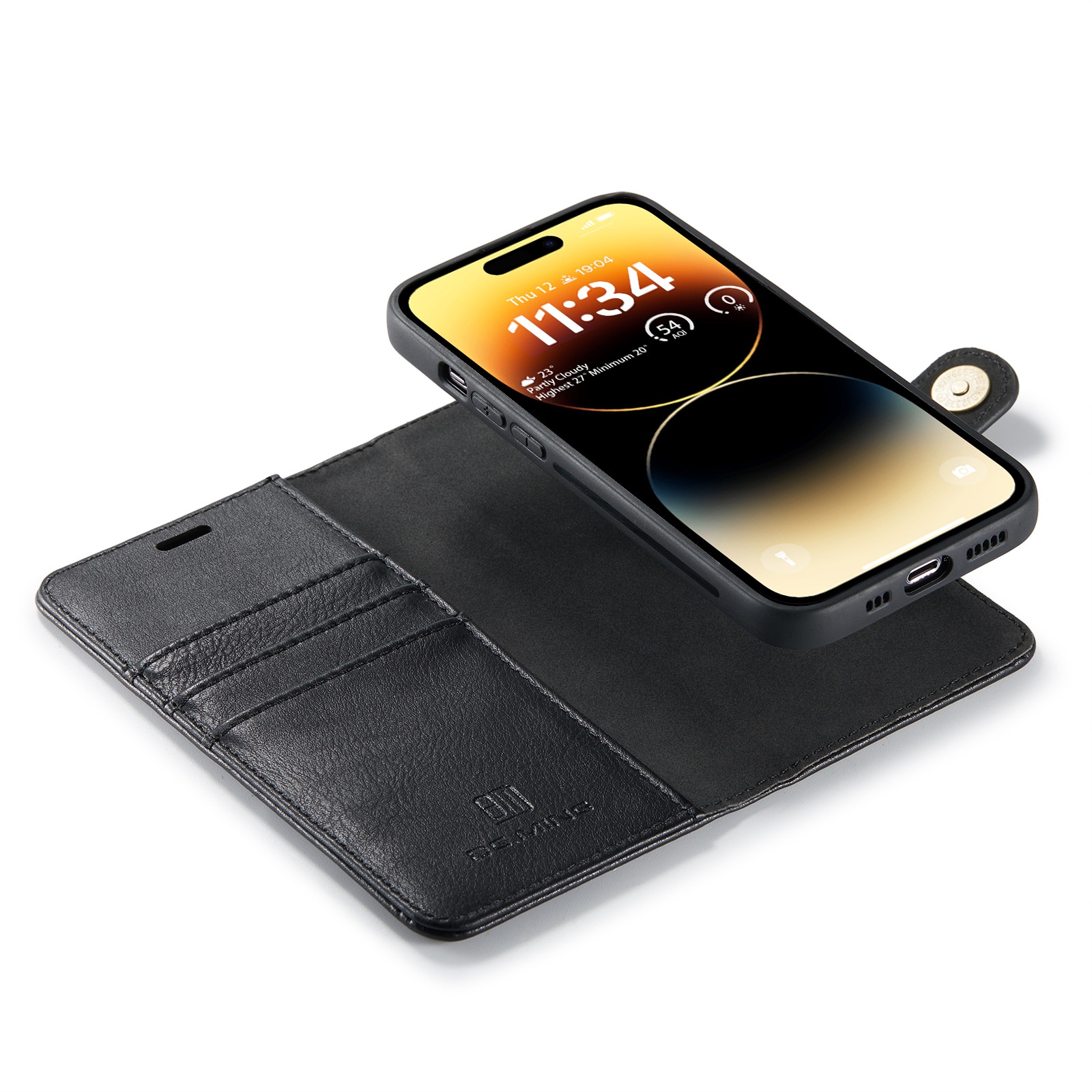 Magnet Wallet iPhone 15 Pro Max Black