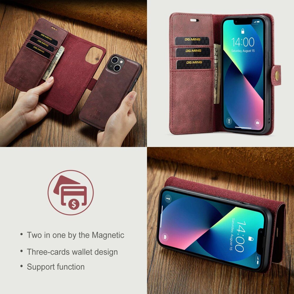 Magnet Wallet Apple iPhone 14 Plus Röd