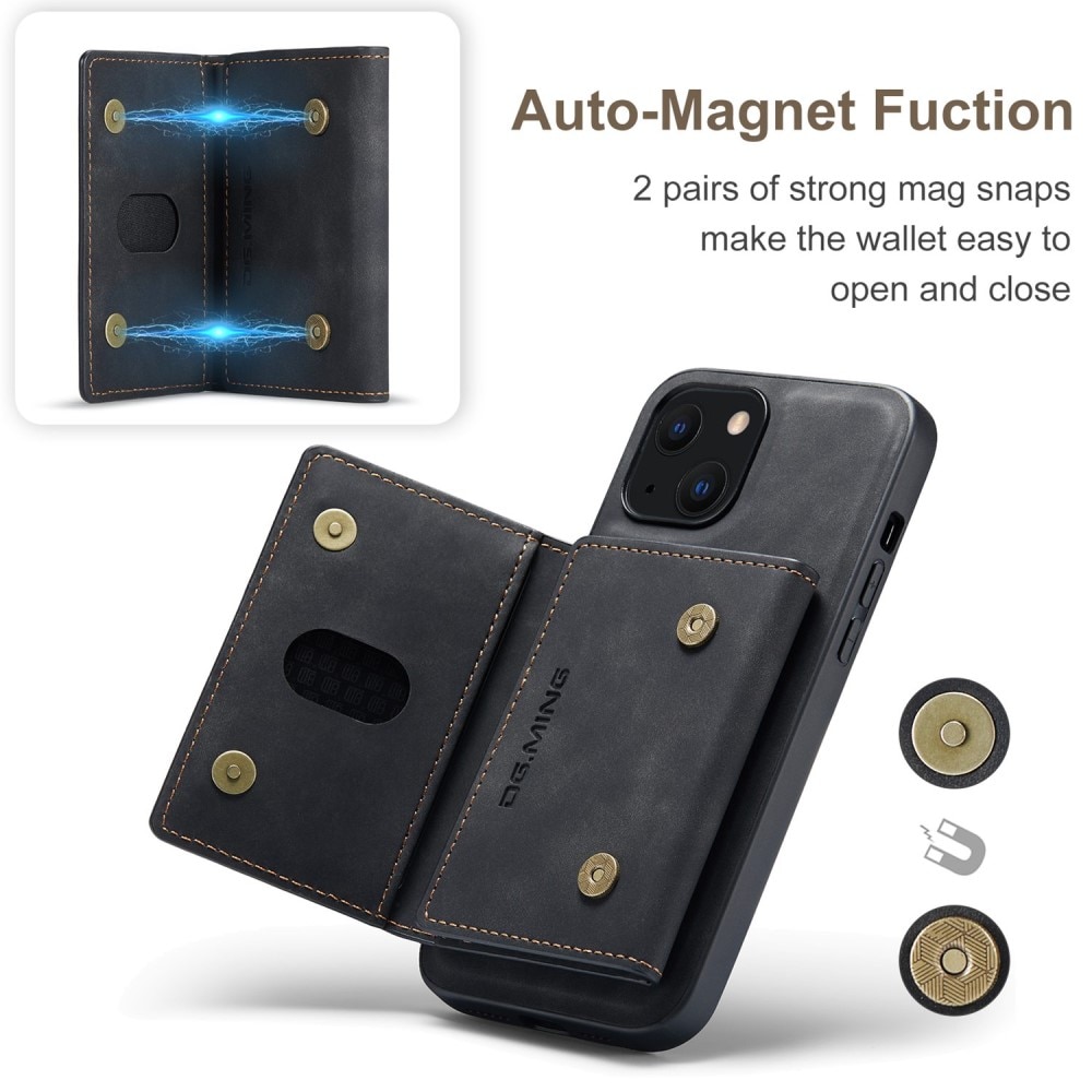 Magnetic Card Slot Case iPhone 15 Plus Black