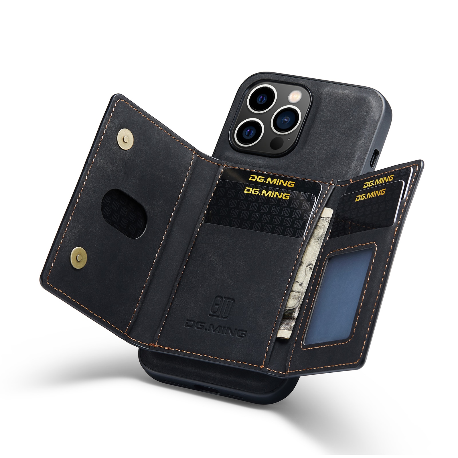 Magnetic Card Slot Case iPhone 15 Pro Black