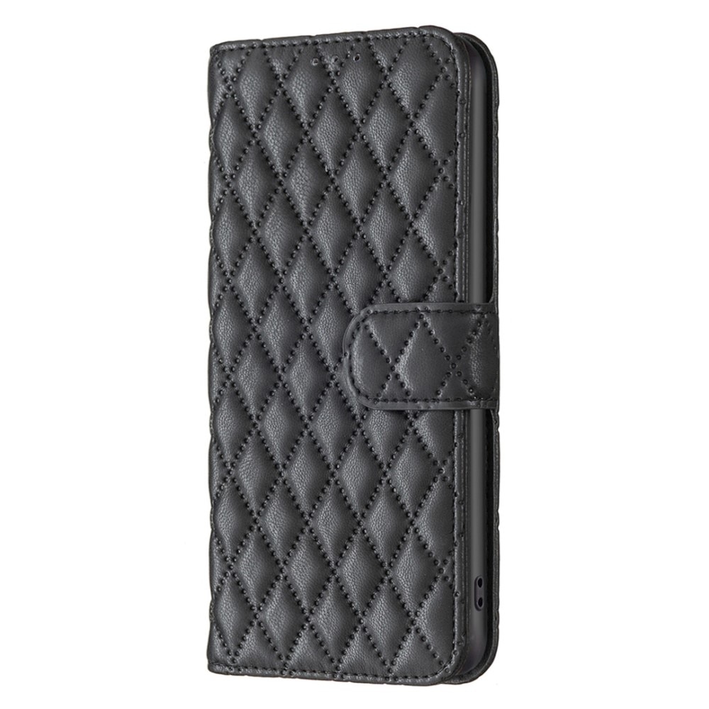 Plånboksfodral iPhone 14 Quilted svart