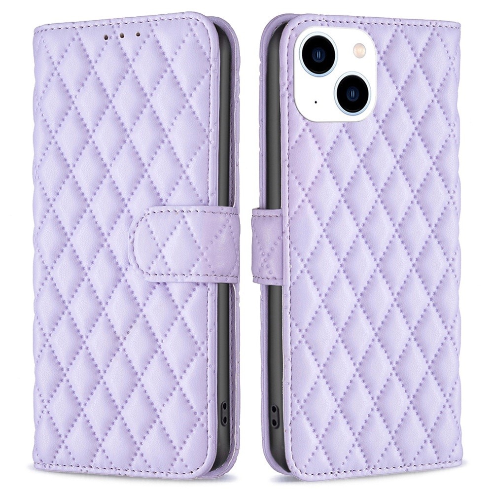 Plånboksfodral iPhone 14 Quilted lila