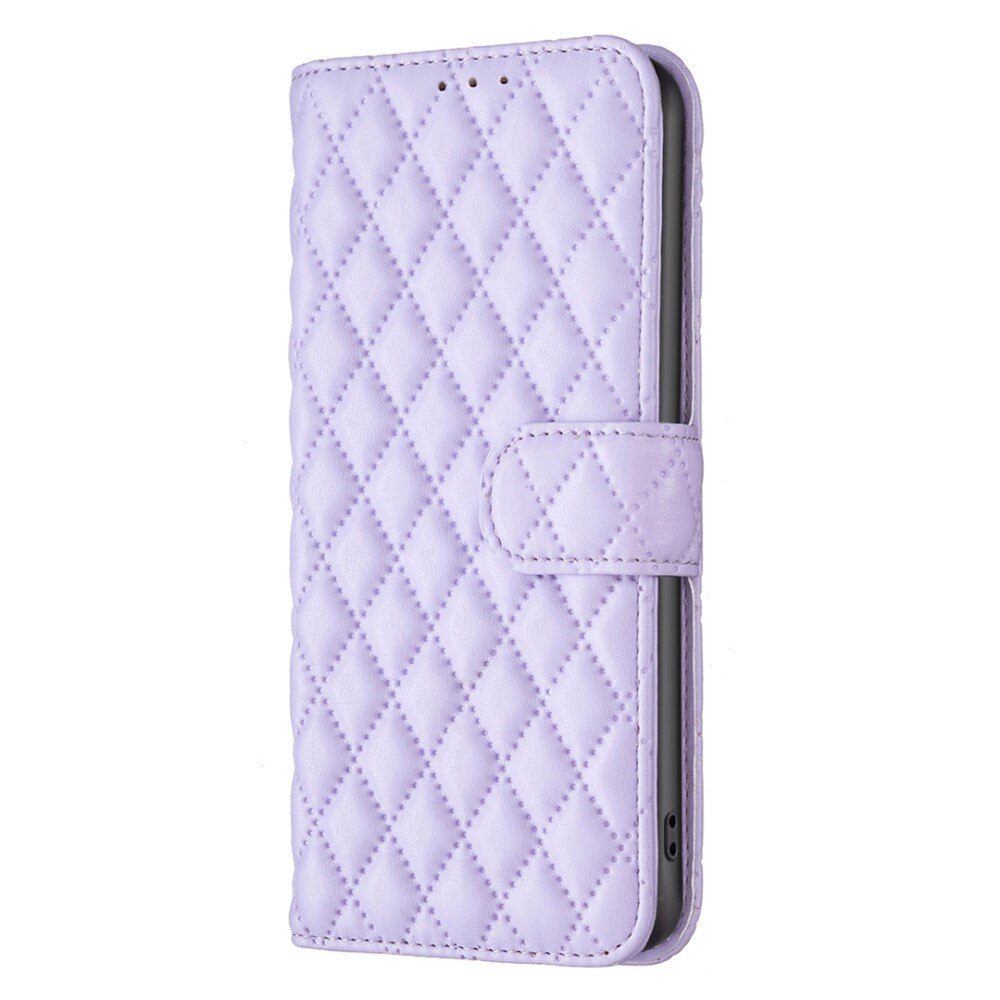 Plånboksfodral iPhone 14 Quilted lila