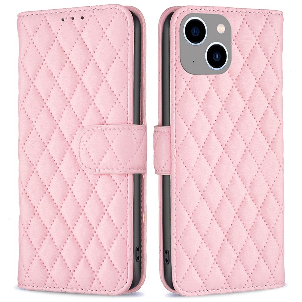 Plånboksfodral iPhone 14 Plus Quilted rosa