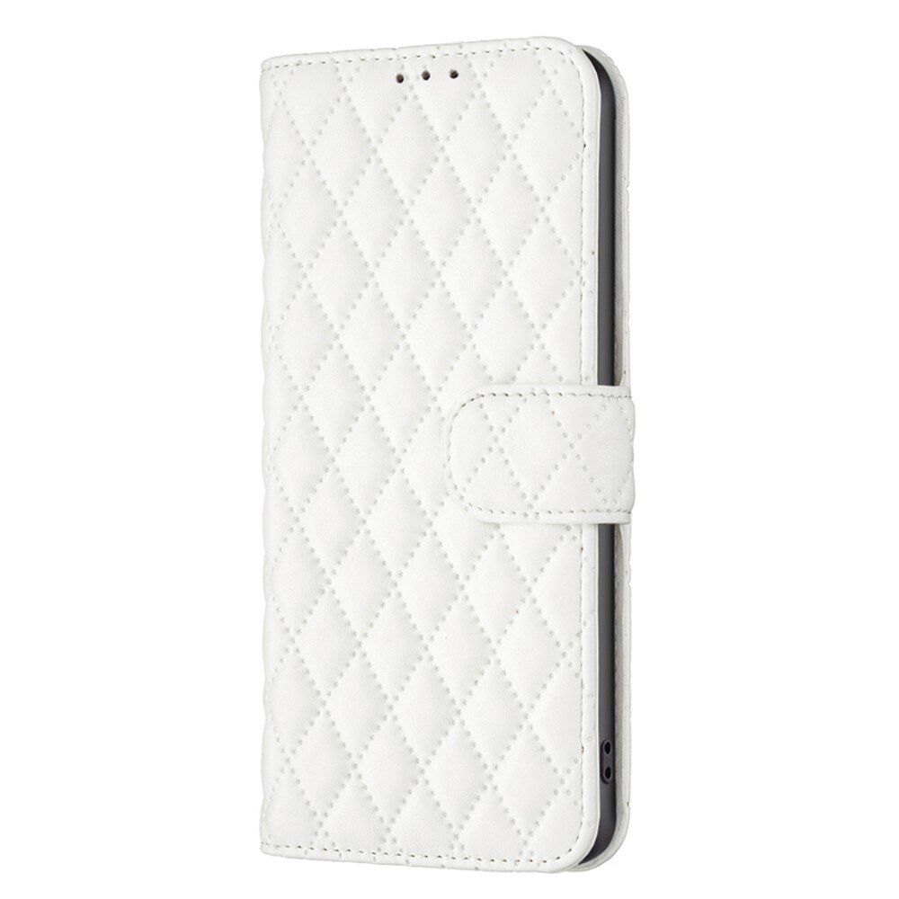 Plånboksfodral iPhone 14 Pro Quilted vit