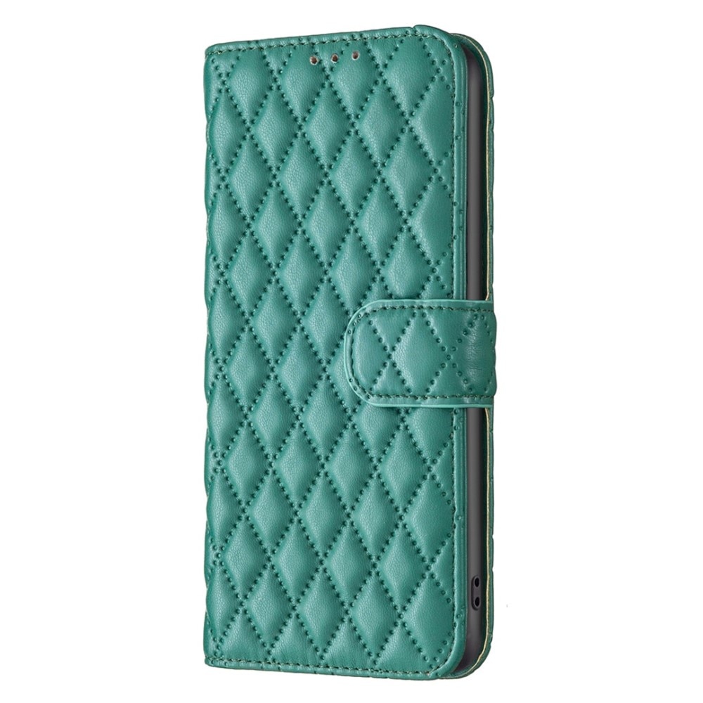 Plånboksfodral iPhone 14 Pro Quilted grön