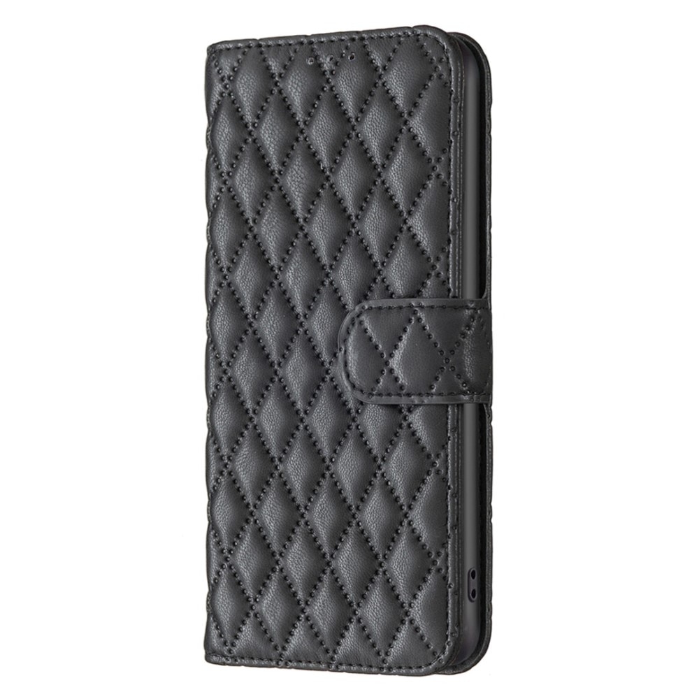 Plånboksfodral iPhone 14 Pro Max Quilted svart