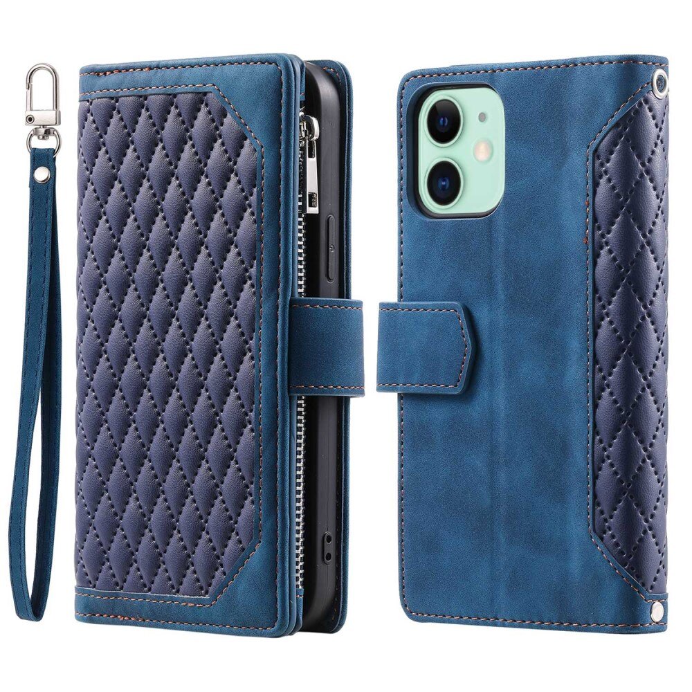 Plånboksväska iPhone 11 Quilted blå