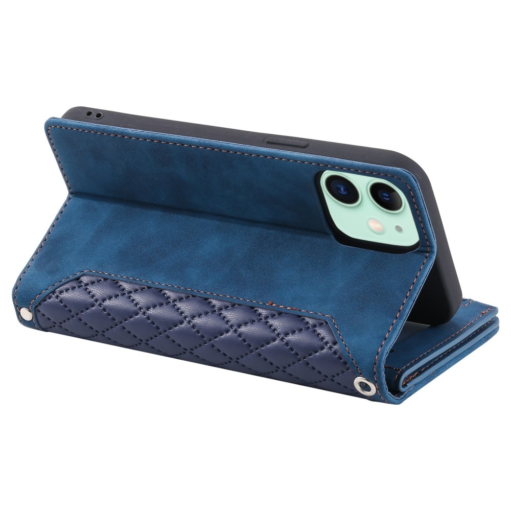 Plånboksväska iPhone 11 Quilted Blå