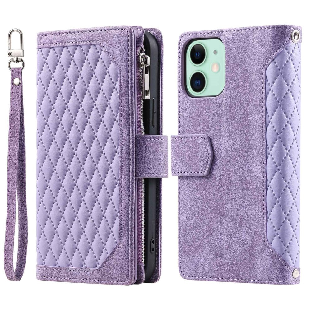 Plånboksväska iPhone 11 Quilted lila