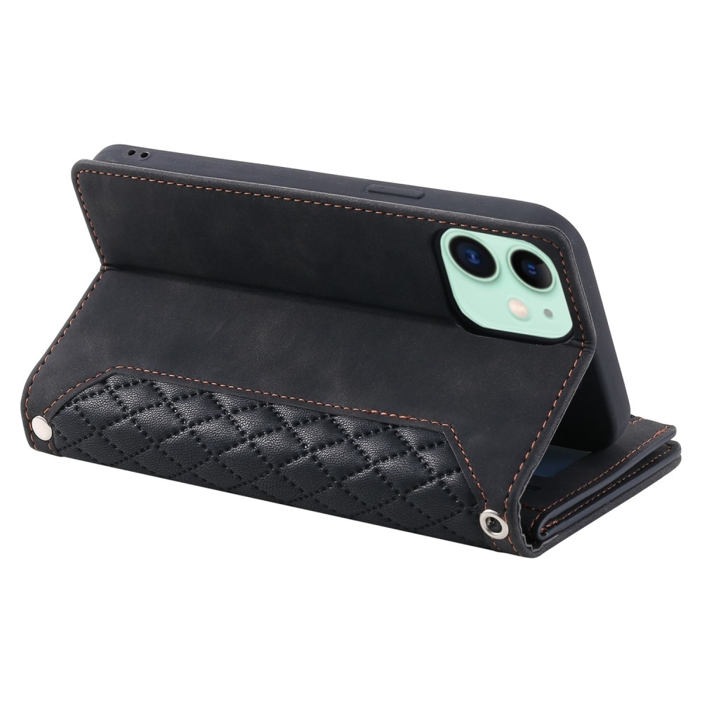 Plånboksväska iPhone 11 Quilted Svart
