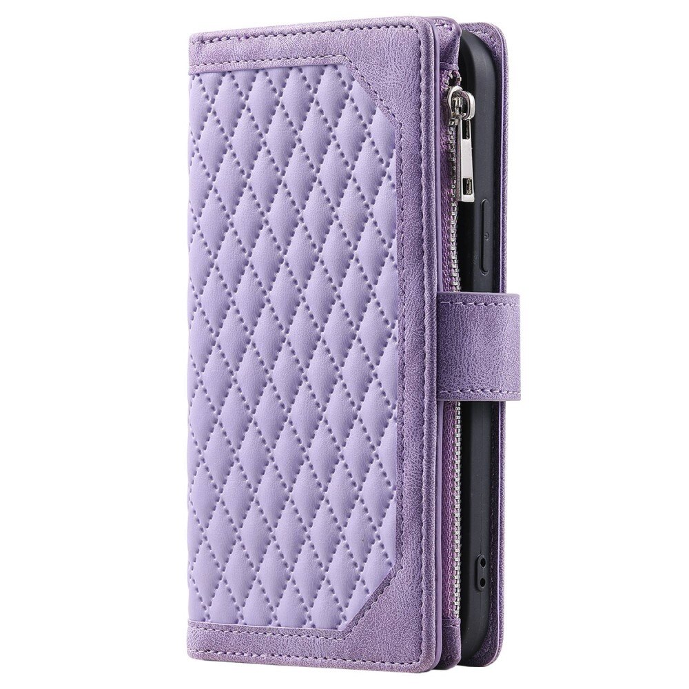 Plånboksväska Apple iPhone 13 Pro Quilted Lila