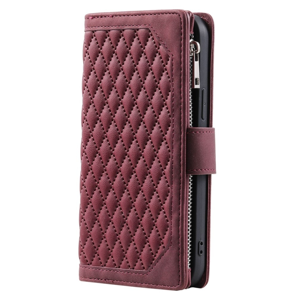 Plånboksväska Apple iPhone 13 Pro Quilted Röd