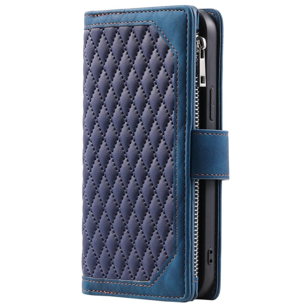 Plånboksväska iPhone 14 Pro Max Quilted blå