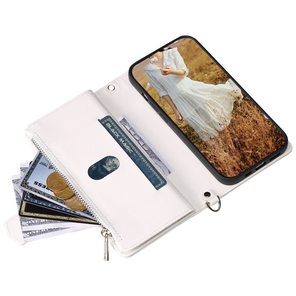 Plånboksväska iPhone 14 Pro Max Quilted vit