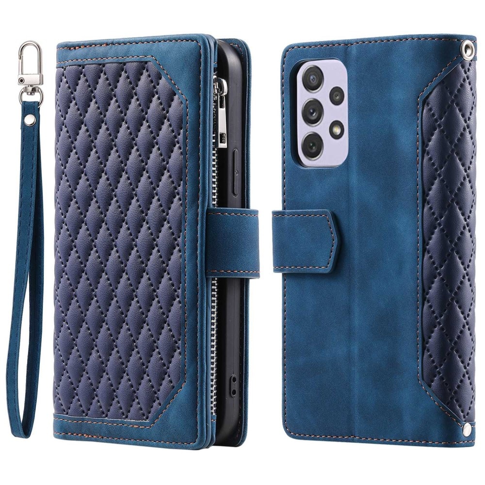 Plånboksväska Samsung Galaxy A52/A52s Quilted blå