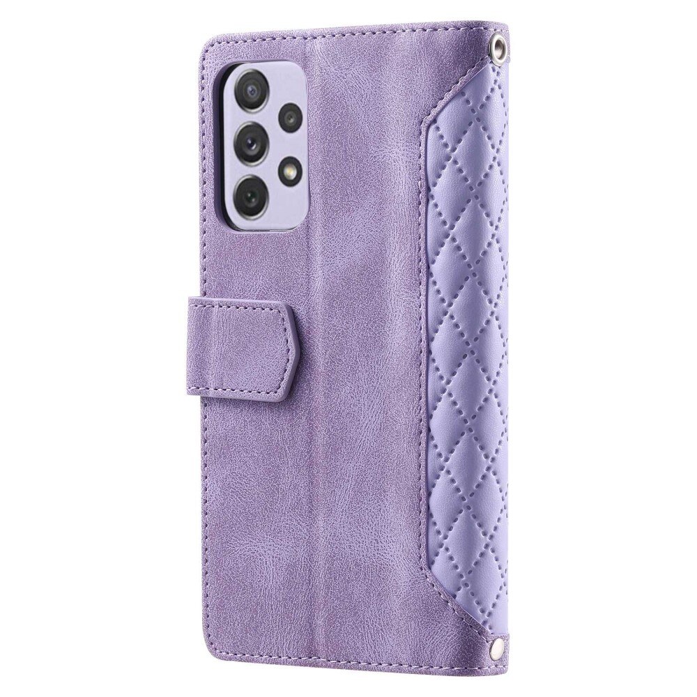 Plånboksväska Samsung Galaxy A52/A52s Quilted lila