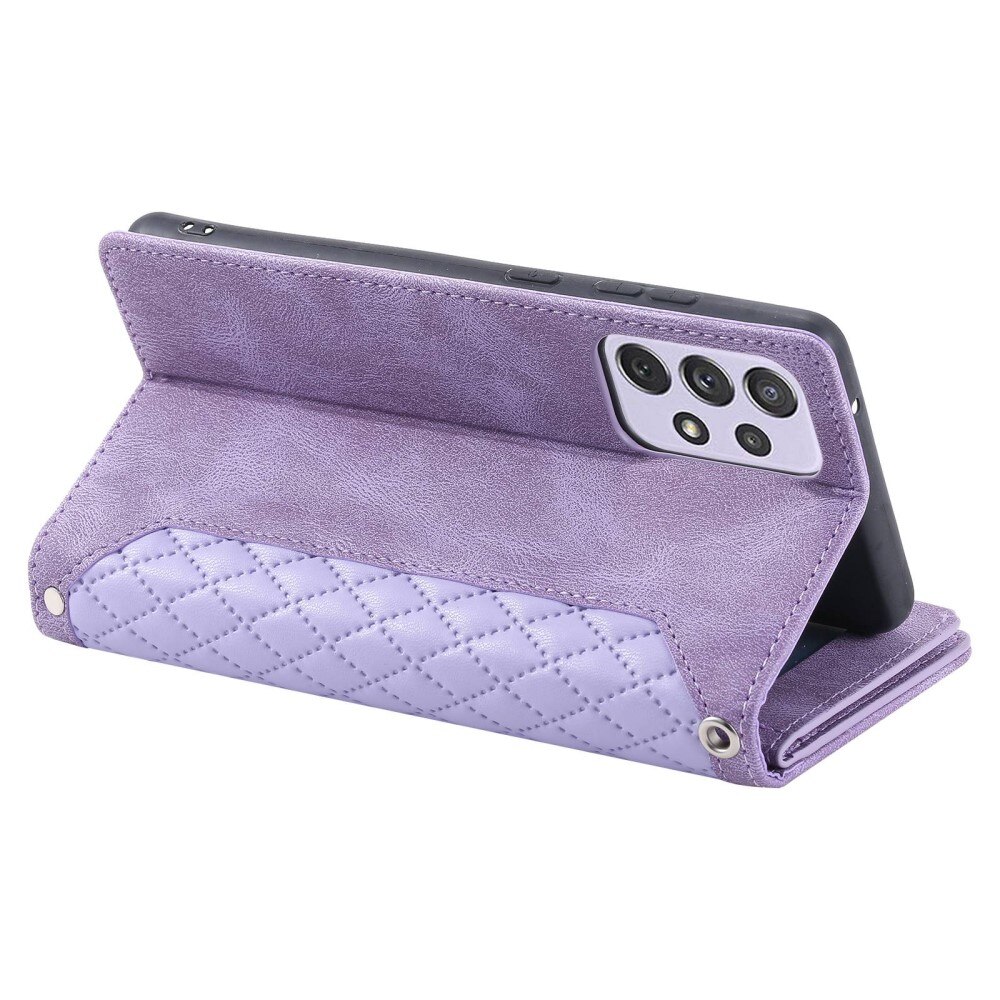 Plånboksväska Samsung Galaxy A52/A52s Quilted lila